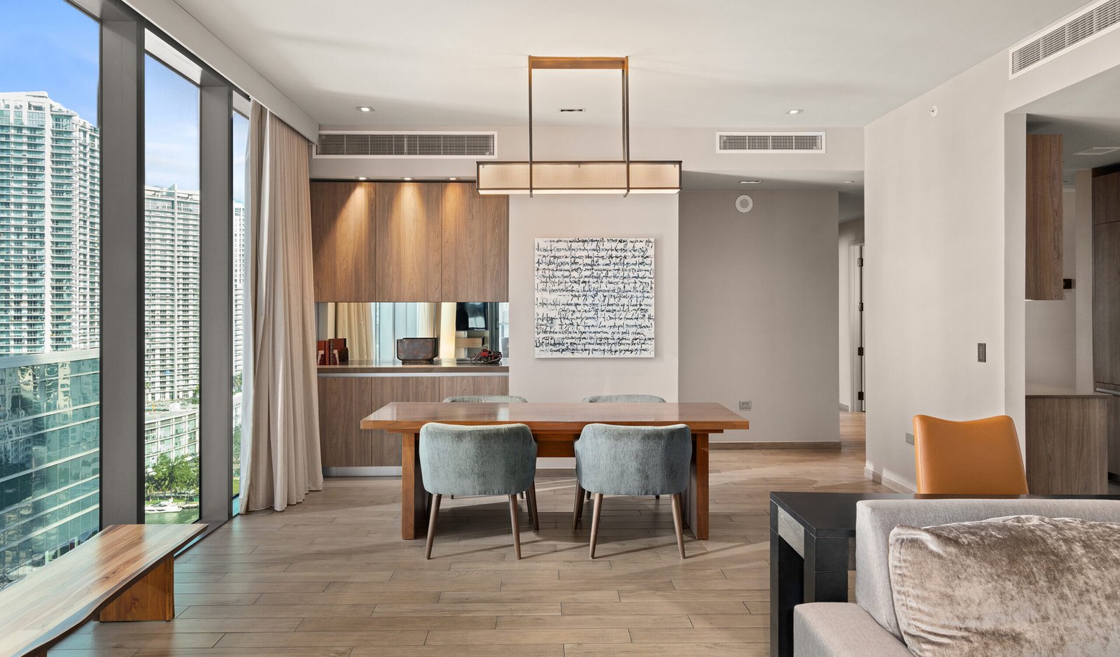 EAST Miami - Two Bedroom Corner Residence - Living Room 1