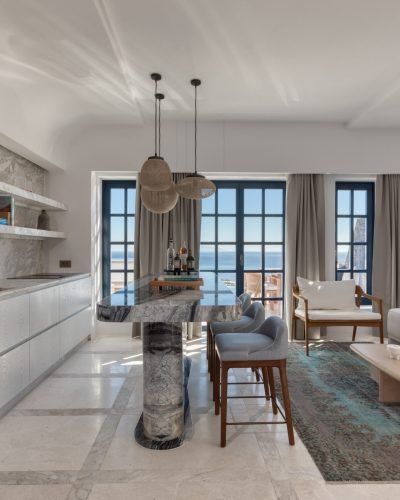 Villa Oniro Lounge Area & Kitchen Sandblu Resort